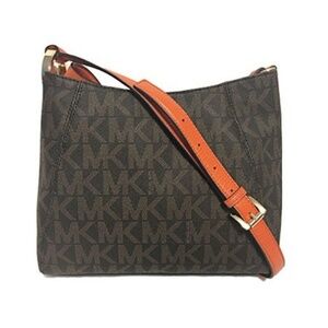 MICHAEL KORS FULTON MEDIUM BAG, BROWN/TANGERINE